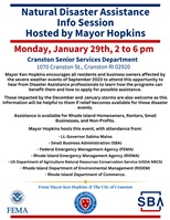 Disaster Assistance Public Information Session - Monday, 1/29